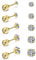 Jovivi 5 Pairs Gold Surgical Stainless Steel Stud Earrings for Women Men,Double Side Cubic Zirconia Screw Back Studs Earrings Piercing Sleeper Earrings Jewellery 2-6mm