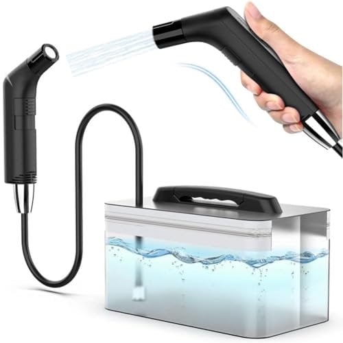 Zooma Bidet Portable de 2.3L, Bidet électrique, Douchette à Main pour Toilettes, Extérieur, Camping, Vaporisateur à Main, pour Femme, Homme, Enfant, Femme Enceinte (2.3L Bidet électrique)