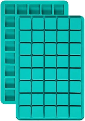 2 Pack 40-Cavity Square Caramel Candy Silicone Molds, Chocolate Truffles Hard Candy Mold for Fat Bombs, Pralines, Whiskey Ice Cube Tray, Bite-Size Brownie Pan