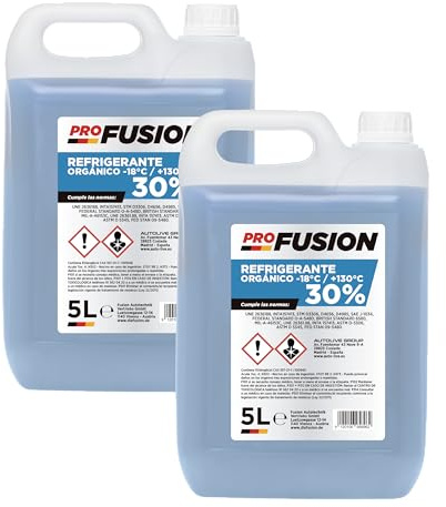 ProFusion Anticongelante Refrigerante Coche Azul 30% – Listo para Usar – Protección Anticorrosiva – Pack de 2 x 5L (10 litros)