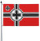 War Ensign Ofany (Balkenkreuz) Flaggen, 90 x 150 cm, für den Außenbereich, doppelseitige Flagge, Polyester, leichte Flaggen, lustige Heimdekoration, 3 x 5 Flaggen