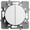 DEBFLEX - Casual Evo - Interrupteur Volet Roulant - Commande à Trois Boutons - Norme NF EN60669 - ABS + Support Métal - Installation Encastrée - Blanc - 48 x 48 x 39 mm