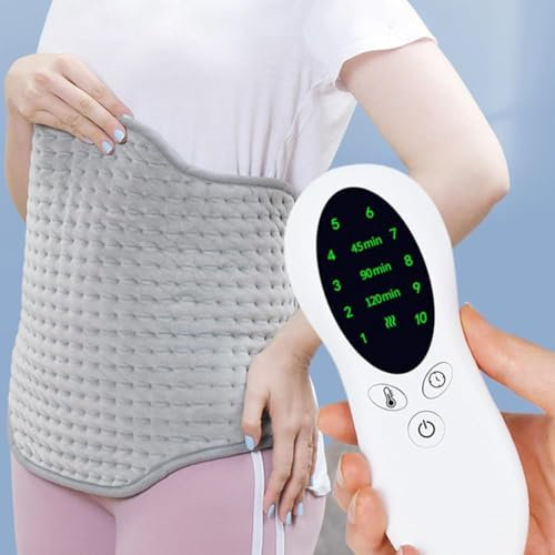 Heating Pad - Back Pain Relief with 10 Heating Settings and Auto Shut Off Soft Machine Washable Electric Heat Pads, Back or Belly Heating Pad for Women and Girl