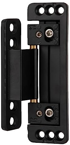 Bisagras de puerta 2 unidades de bisagras ocultas ajustables para puerta de objetos, ultra delgadas, bisagras ocultas, para puertas de entrada, bisagras pesadas, aleación de zinc, negro