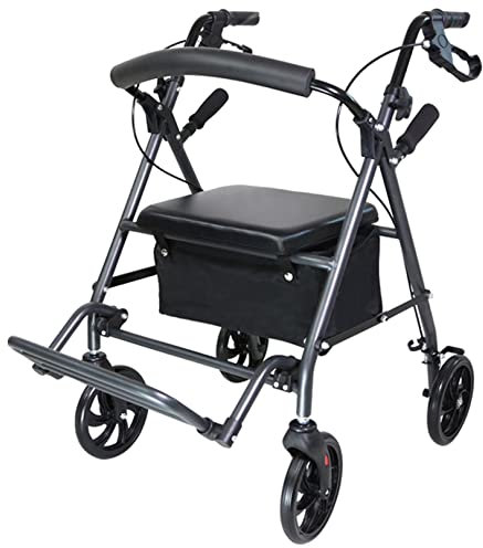 Rollator Faltbarer Rollator Lauflernhilfe für ältere Menschen Mobilitätslaufwagen für das Haus Outdoor Rollator Klein 4 Räder Gehgestell mit Rollen Durchdacht