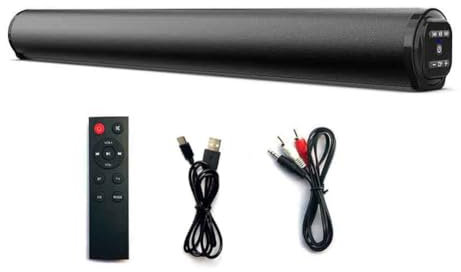 FYOBOT Barre de Son Bluetooth sans, Son Surround Stéréo Puissant, Caisson de Basses, Radio FM, Système Home Cinéma pour Téléviseur