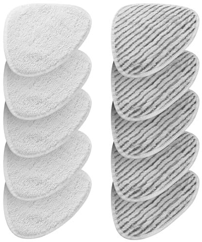 Lot de 10 Housses Mop Cloth en Microfibre pour Vileda Steam & Vileda Steam Plus Nettoyeur Vapeur, Capacité D'absorption et Réutilisation, Lavables en Machine
