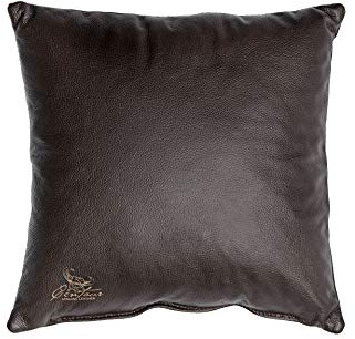 Centaur - Deko Lederkissen 50 x 50 cm für Sofa oder Schlafzimmer Chocolate - Echt Leder Kissen Echtleder Sofakissen Lederoptik
