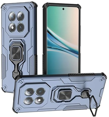 YUXING Funda Compatible con Xiaomi Redmi Note 15 4G – Funda Antigolpes con Anillo Soporte, Esquinas con Airbag, Protección Elevada para Cámara, Carcasa Híbrida TPU PC-Blue