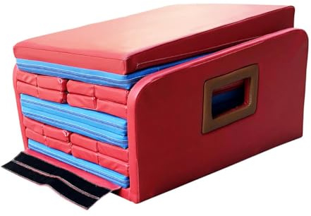 TT-YEC Tragbare Faltbare Kinderrutsche, Indoor-Kinder-Fitness-Aktivitätszentrum, Garten-Kletterrutschen-Set, Extra Lange Outdoor-Spielgeräte, Rot