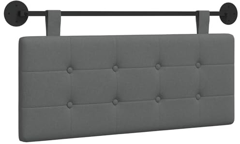 vidaXL Hängendes Kopfteil Stoff, Moderner, rechteckiger Polster-Kopfteil, Wandmontage, anpassbare Schlafzimmer-Deko, platzsparende Möbel Ideen