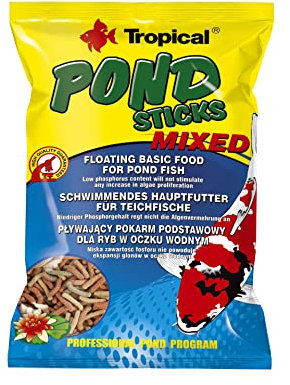 Tropical Pond Sticks Mixed 1000ml / 90g - Schwimmende Teichfischfutter-Sticks für Goldfische, Koi und alle Kaltwasserfische