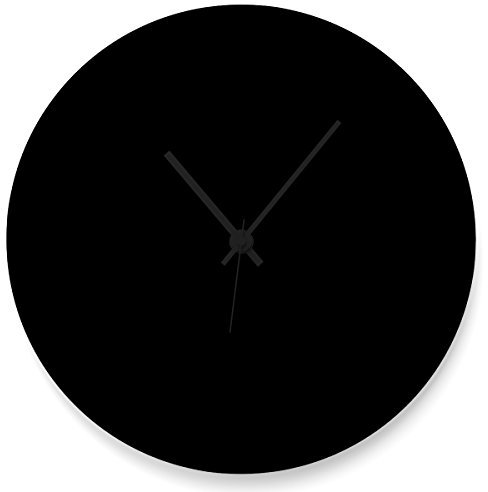 WANDKINGS Wanduhr Scheibe aus Acrylglas, in 11 Farben erhältlich (Farbe: Uhr = Schwarz glänzend; Zeiger = Schwarz)