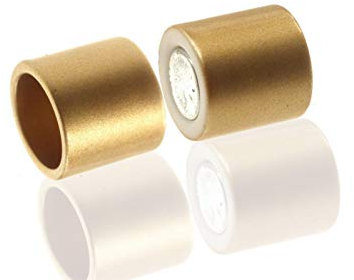 5 Stück Creative-Beads Magnetverschluss Powerclip Made in DE für Schmuck Ketten Armbänder 21x85mm 6mm innen gold matt