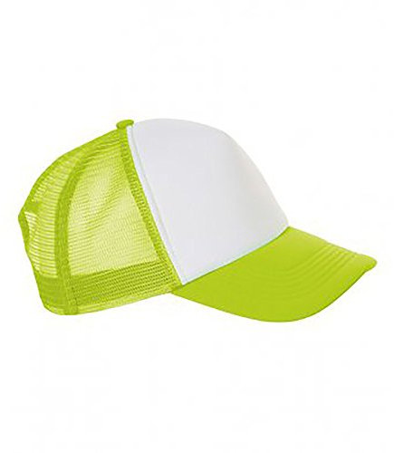 SOLS Unisex Bubble Kontrast Kappe (Einheitsgröße) (Weiß/Neon Grün)