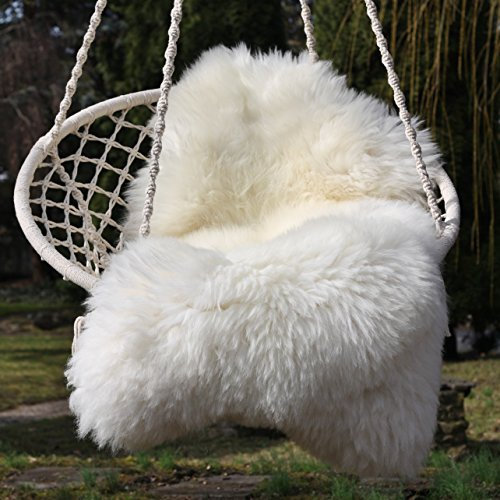 Bayern Fell Lammfell Champagner 130-140 cm echtes Merino Schaffell kuschelig weich Teppich ökologische Gerbung von Deutschen Schäfereien Naturform Dekofell