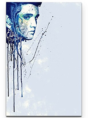 Paul Sinus Art Elvis Presley 90x60cm auf Leinwand gespannt fertig zum aufhängen