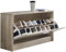 Wohnling Schuhkipper Split Modern 80 x 47 x 24 cm Holz Schuhregal Sonoma 1 Fach, Schuhkommode Flurschrank mit Ablage, Design Schuhschrank Schuhaufbewahrung, Flurkommode für Schuhe Tief