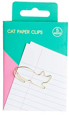 Good Design Works Cats Paper Clips, Gold, 39 x 27 x 1 mm