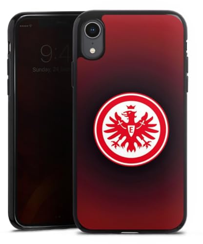 Silikon Hülle kompatibel mit Apple iPhone Xr Case schwarz Handyhülle Eintracht Frankfurt Offizielles Lizenzprodukt Wappen