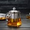 Glass Teapot 350 ml Teapot for One with Heat Resistant Stainless Steel Removable Loose Infuser Perfect for Tea and Coffee Stovetop Safe Tea Kettle Premium Quality Borosilicate Tea Pot (350ml)