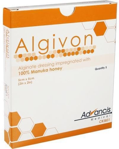 ALGIVON Honig Wundauflage 5x5 cm 5 St