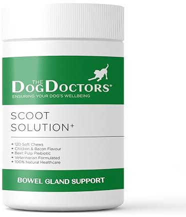 The Dog Doctors Scoot Solution 60 Soft Chews – Dog Anal Gland Support, Natural Ingredients, Stops Scooting – Fibre Supplement for Dogs – All Breeds over 12 Weeks
