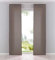 Gardinenbox 2er Pack Flächenvorhänge Schiebegardinen komplett Set Cationic Blickdicht Leinen Optik Natura seidenmatt HxB 245x60 cm Taupe Landhaus Stil, 204411-2