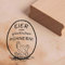 Stempel Eier von glücklichen Hühnern! - Motivstempel Huhn Wiese ca. 28 x 38 mm
