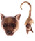 LLDDSS Türklopfer 1 stücke Katze und Maustür Klopfer oder Wandharz Ornament Rusty Braun Gusseisen Pest Abwehrende Maus Metall Statue Protect Pecel