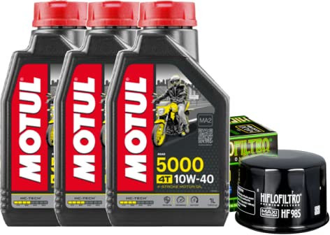 Tagliando YAMAHA T-MAX tmax 500 2001-2011 Olio Motul 5000 10w40 + filtro hiflo