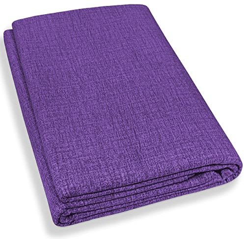 Home Tresor - Grand Foulard Copriletto Matrimoniale Leggero | Lenzuolo Copritutto Multiuso e Salvadivano 3 Posti Made in Italy Cm. 240 x 280 (Viola)