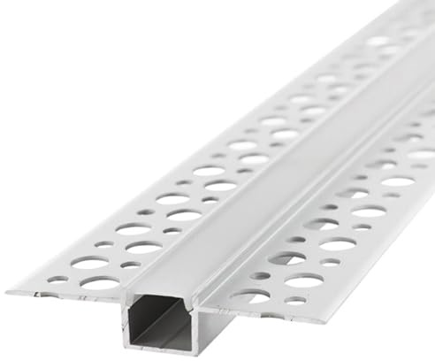 Integral ILPFR176 Plaster-in Profile for LED Tape, 13mm x 14mm x 2m, Frosted Diffuser
