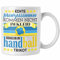 Trendation - Handball Geschenk Frauen Tasse Spruch Handball-Spielerin Geschenkidee (Weiß)