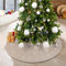 LILENO HOME Weihnachtsbaumdecke LED Natur (50 LEDs) mit 8 Leuchtfunktionen - Christbaumdecke als Bodenschutz Weihnachtsbaum aus Filz - Tannenbaumdecke rund (100cm) Baumdecke - inkl. Timer, Ø 100cm