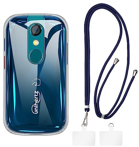 Shantime Unihertz Jelly 2 Hülle + Universal Handy Lanyard Halsband Crossbody Soft Strap Silikon TPU Cover Bumper Shell für Unihertz Jelly 2E(3 Zoll)