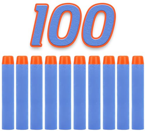 König Design Nerf Pfeile - 100 Stück Nerf Darts Nerf Munition Pfeile Dart Bullets Refill Darts Foam Pfeile für N-Strike Elite Blasters Series Hasbro Fortnite