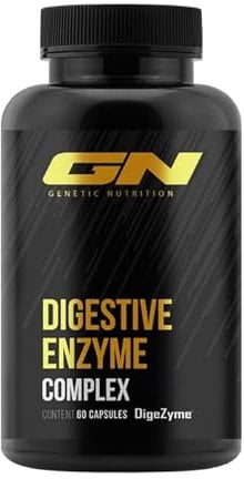 GN Laboratories Complejo de enzimas digestivas (60 cápsulas), mezcla completa de enzimas digestivas, contiene lactasa, enzimas digestivas fabricadas en Alemania