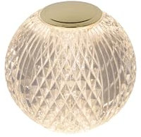 LUCIDE CINTRA - wiederaufladbare Tischlampe - Akku/Batterie - Ø 9 cm - LED 3 StepDim - 1x1,5W 2700K - Transparent