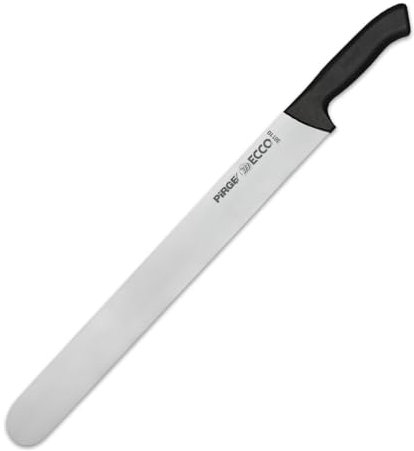 Pirge Ecco Dönermesser 45 cm Schwarz - Aufschnittmesser - Schärfstes Döner Langmesser - Schneidemesser - Fleischmesser - BBQ Messer - Edelstahl Profi Küchenmesser - Ergonomisches Griffdesign