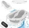 Primabobo Faltbar Babybadewanne, Große Babywanne faltbar, Kinderbadewanne mit Badesitz, für Babys von 0-36 Monaten (Premium Grau (Bedesitz, Thermometer), Faltbare Babybadewanne)