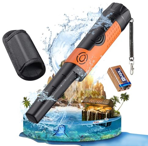SUNPOW Metal Detector Pinpointer per Adulti e Bambini - Bacchetta Puntatore Portatile Impermeabile - Rilevamento a 360° ad Alta Sensibilità - 2 Modalità di Avviso Facile da Usare - OTMD12