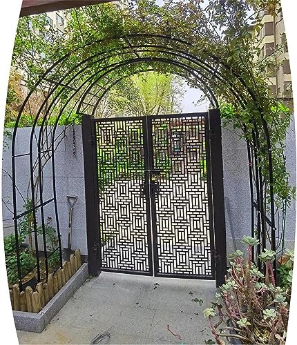 GueTTO Gartenbogen Metall Rosenbogen Torbogen Für Kletterpflanzen 1.2M 1.4M 1.8M 2M 2.4M 2.8M 3M 3.5M Breite Wetterbeständige Rankhilfe Rankgitter Rosengestell Rankenbogen,W120*H220cm