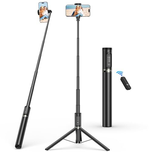 SYNCWIRE 157CM Selfie Stick Handy Stativ Mit FernauslöSer VerstäRkter Ständer,360° Drehbarer Stativ Handyhalterung für Smartphone,Selfie Stick Stativ Kompatibel mit iPhone Samsung Android,Schwarz