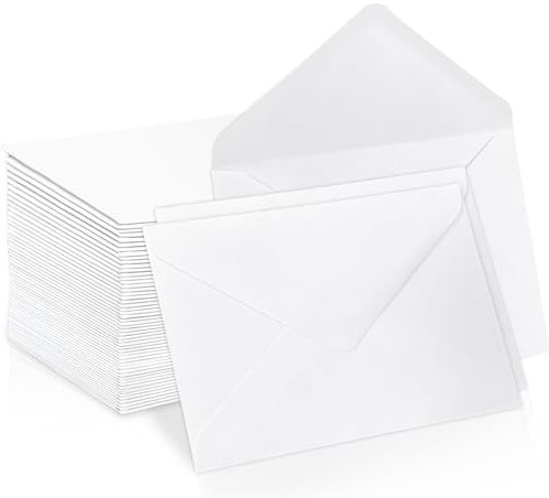 Senbaler 55 Blätter Briefumschläge Kraftpapier DIN C6 Umschläge Ohne Fenster Farbig für Postkarte,Briefköpfe,Grußkarten,Einladung, Geburtstagskarten,16.2×11.4cm