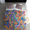 WQIZXCW Trippy Bettwäsche 135x200 Bunte Psychedelic Motiv, Wendebettwäsche & Zimmer Deko, Weiche Microfaser Bettbezug Set 2 Teilig, 1 Kissenbezug 80x80, mit Reißverschluss