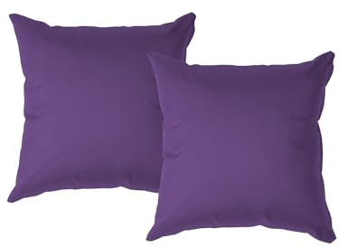chilly pilley® Dekokissen für Garten & Zuhause – Weiche Zierkissen in vielen Farben & Größen, Einzeln oder im Set erhältlich, Strapazierfähig & Pflegeleicht 2er Set 40x40 violett