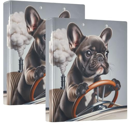 Lustiges 3-Ringbuch mit Hundemotiv, 3 Stück, 3,8 cm D-Ringbuch, niedliches Ordner, Mädchen