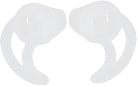 WATIIFUFU Replacement Earbud Tips 1 Pair Silicone Ear Insert Double Flange Ear Tips Replacement Earmold Earbud Replacement Ear Mold Acoustic Tube Earpiece Earbud Ear Headsets White