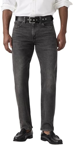 Levi's Herren Jeanshose 502 mit Stretch-Anteil, Tapered Fit, Schwarz (Pepper Warm), W36/L32